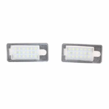 

2pcs Error Free 18SMD LED White License Number Plate Light Auto Lamps Car Bulbs Source for Audi A3 S3 A4 S4 A6 C6 A8 S8 Q7