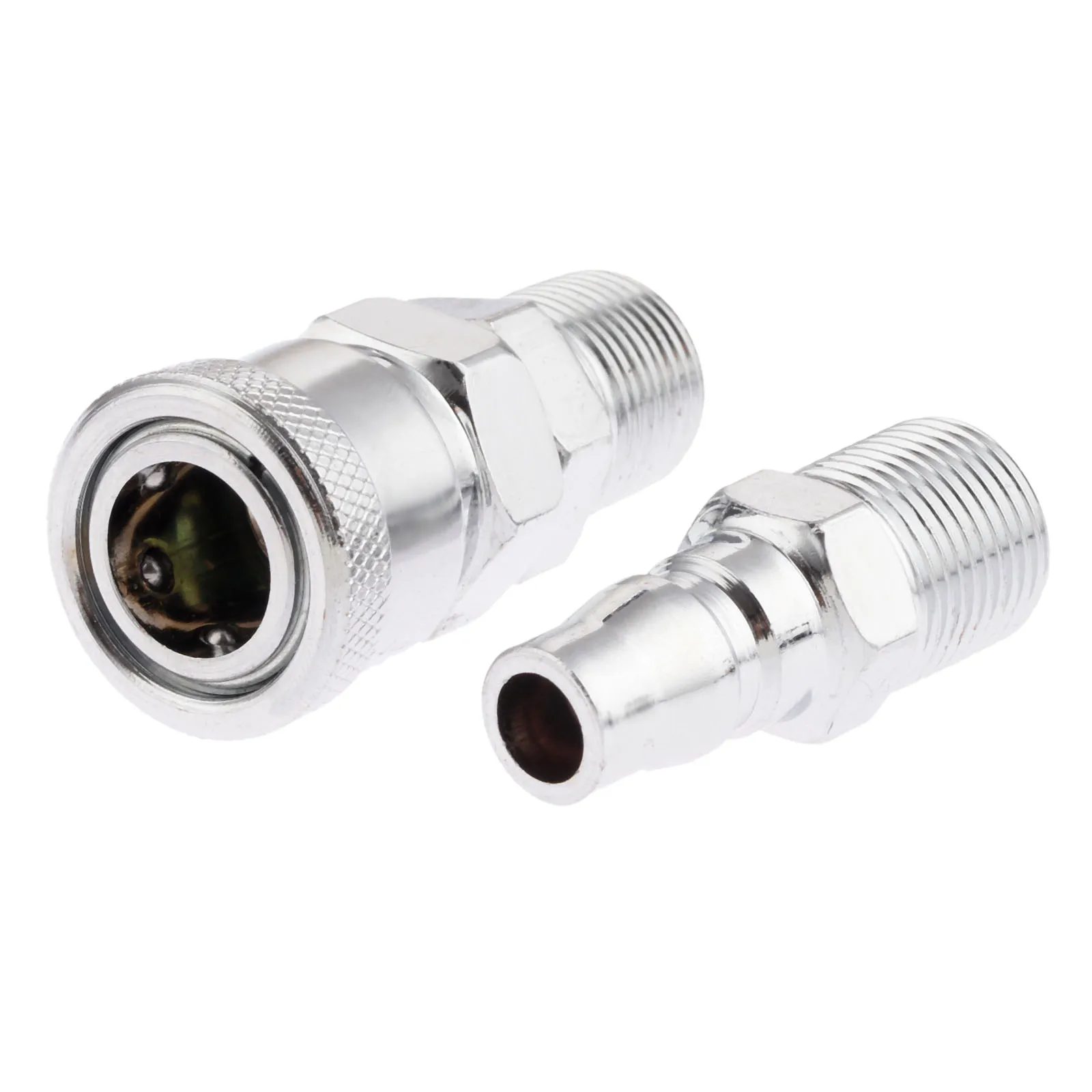 Euro Air Line Hose End Coupler Connector Fitting Bayonet Socket Push In 8mm 2 Pc