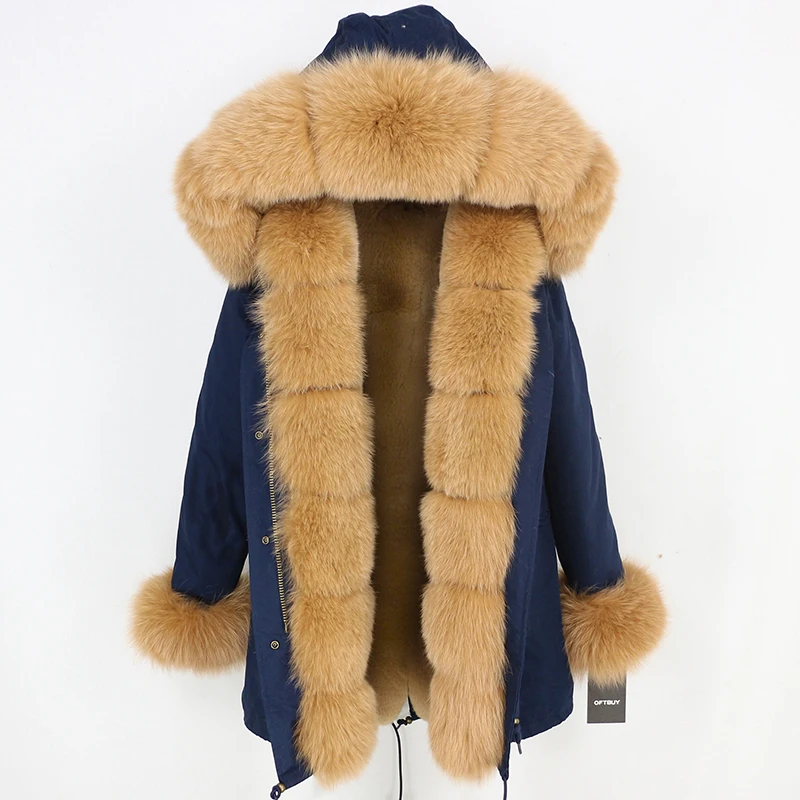 OFTBUY 2019 Merk Luxe Winter Jas Vrouwen Echte Bontjas 3 In 1 Lange Parka Grote Natuurlijke Bont Dikke Warme streetwear Bovenkleding OFTBUY 2019 Merk Luxe Winter Jas Vrouwen Echte Bontjas 3 In 1 Lange Parka Grote Natuurlijke Bont Dikke Warme streetwear Bovenkleding