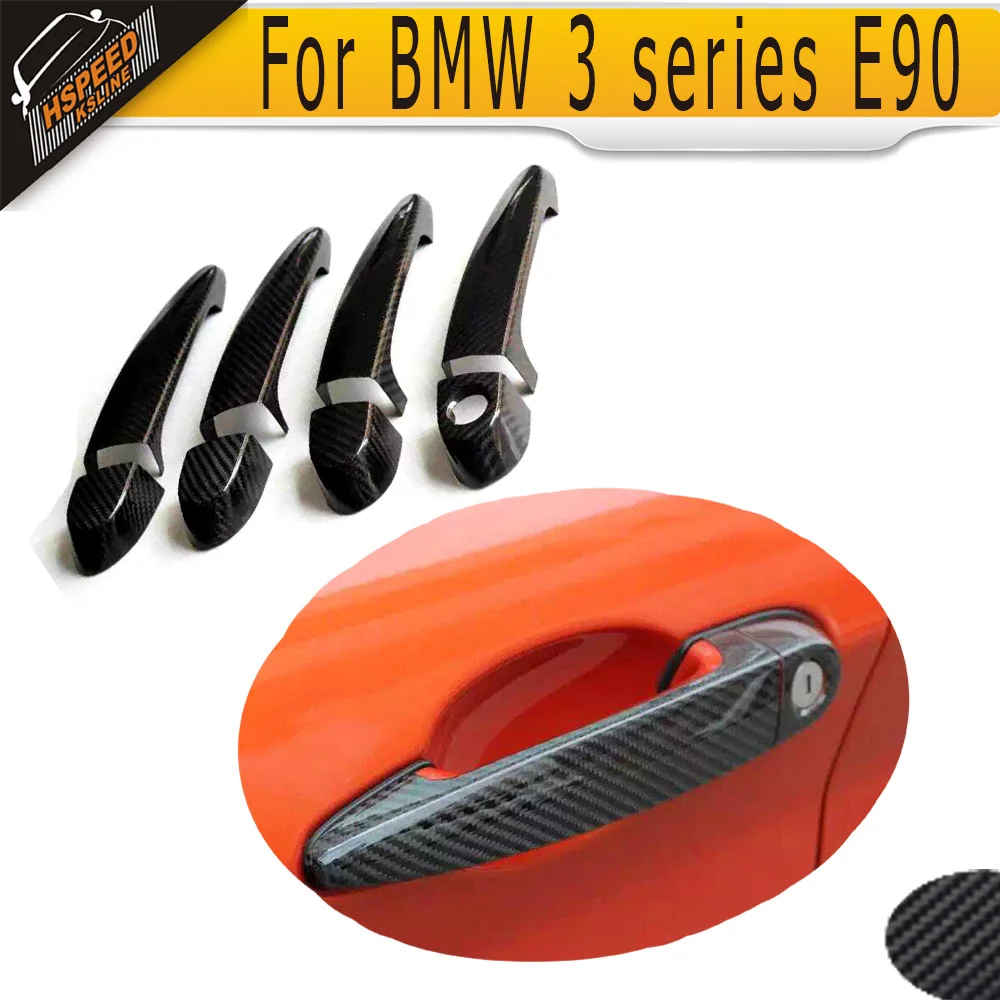 3 series 4 Door carbon fiber car auto door handle trim covers for BMW