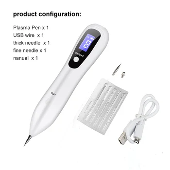 8 level LCD Laser Plasma Pen Remove tattoo/Mole Removal Face skin tag removal Freckle/Wart Dark Spot remover skin care machine 2