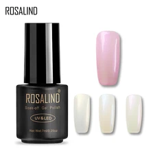 ROSALIND гель 1 S 7 мл жемчужный УФ-гель для ногтей чистый цвет УФ-Гель-лак отмачиваемый светодиодный Профессиональные Тени для век лак для ногтей