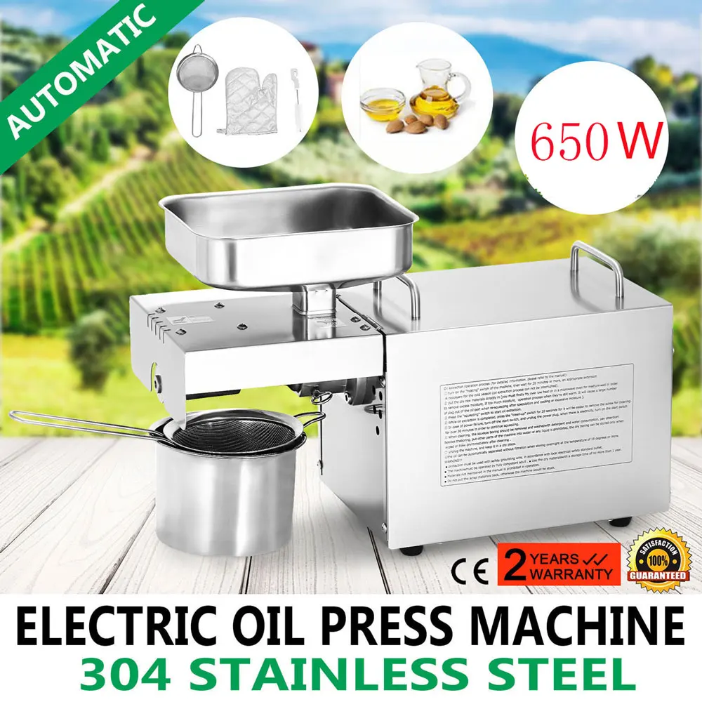 Automatic Peanuts Flaxseed Small Olive seeds oil extractor cold press