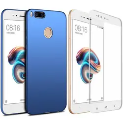 360 полный защитный для Xiaomi mi A1 чехол тонкий жесткий матовый чехол для на Xiaomi mi A1 mi A1 закаленное стекло протектор