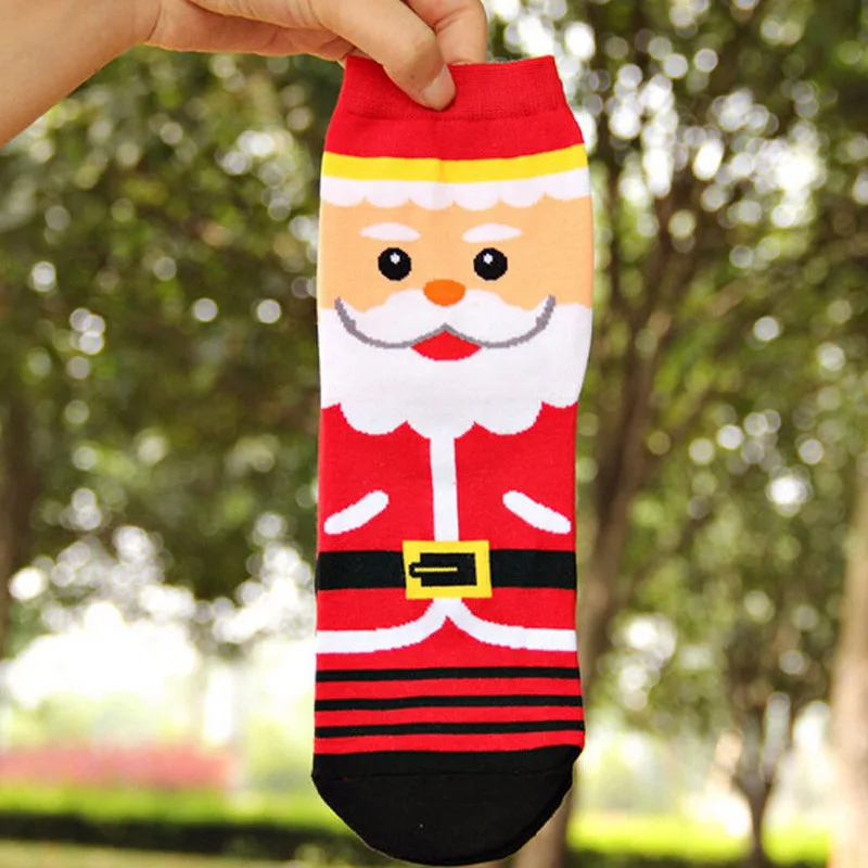 LNRRABC модные повседневные женские осенне-зимние рождественские носки, хлопковые забавные носки с Санта-Клаусом для девочек, Calcetines, подарок - Цвет: 3