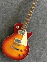 

hot sale Custom Electric Guitar high quality Standard LP guitar cherryburst color Rosewood guitar flamed maple top,free shipping