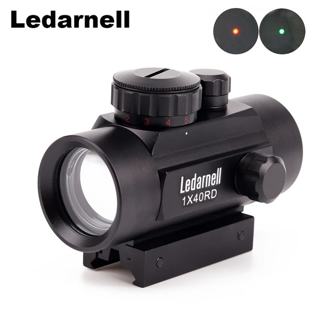 US $13.21 RifleScope Sight 1x40 Red Dot with 11mm/20mm Picatinny Weaver Rail Mount of Hunting Scopes for Rifl