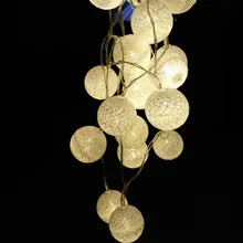 Белый Ватный Шарик LED Батарея коробка света строка для свадебных Рождество на день рождения фестиваля Deco 1.6/3 м 1619