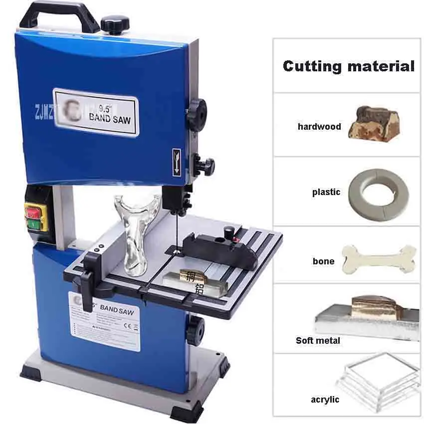 TC9S 9,5-дюймовый многофункциональный станок для деревообработки ленточная пила маленькая кривая пила бисер Будда резки Металла ленточнопильный станок 220 В