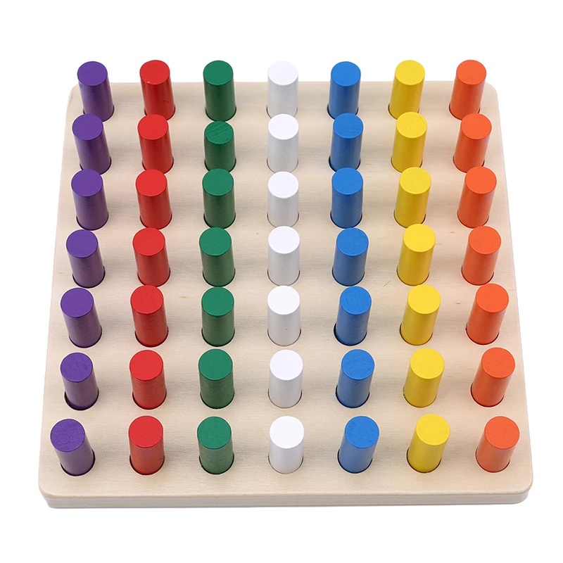 Новые Развивающие игры цилиндрическая розетка блоки деревянные математические игрушки для детей 1 2 3 лет Монтессори материалы Монтессори игрушки