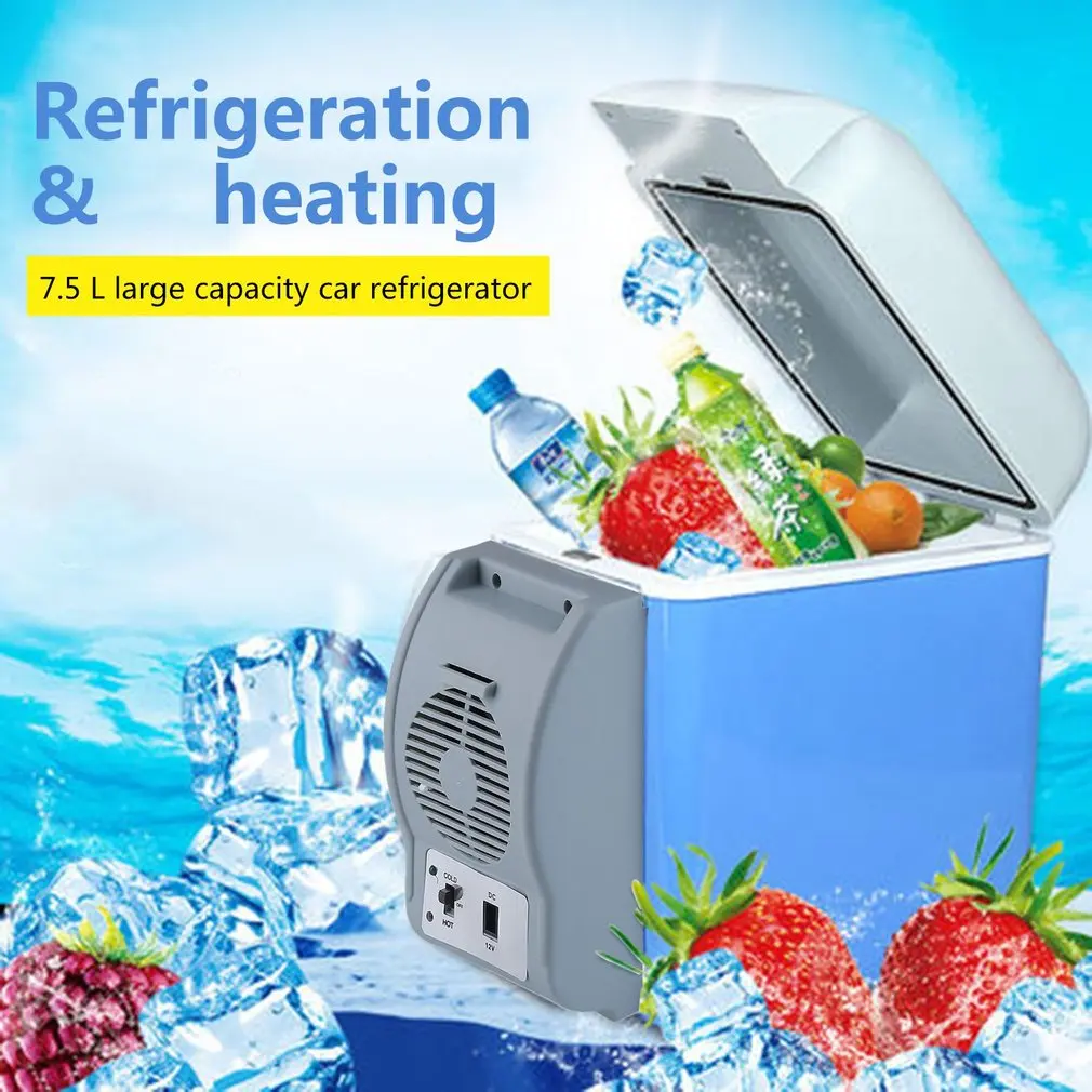 new7.5 L Portable Mini Large Capacity Car Cooler&Warmer Heating Cooling 12V Electric Fridge Travel Refrigerator Box With Strap new7.5 L Portable Mini Large Capacity Car Cooler&Warmer Heating Cooling 12V Electric Fridge Travel Refrigerator Box With Strap