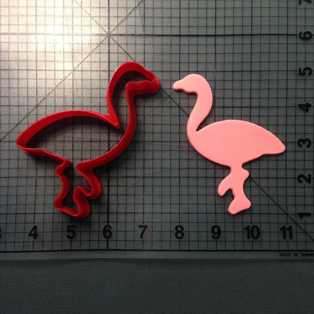 Cute Flamingo Cookie Cutter Set Fondant Top Mold Made 3D Printed Cutter
