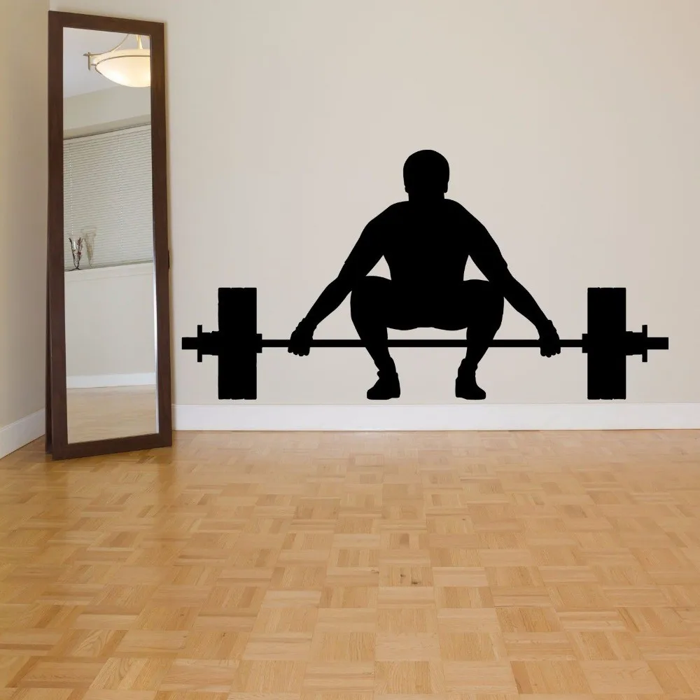 Sport-Gym-Wall-Sticker-Gym-Body-Builder-Power-Lift-Man-PVC-Wall-Sticker-Fitness-Centre-Wall