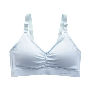 

Maternity Bra Women Breastfeeding Nursing Solid Bra Sujetadores Premama Soft Underwear For Feeding Plus Size Women Clothes 2019