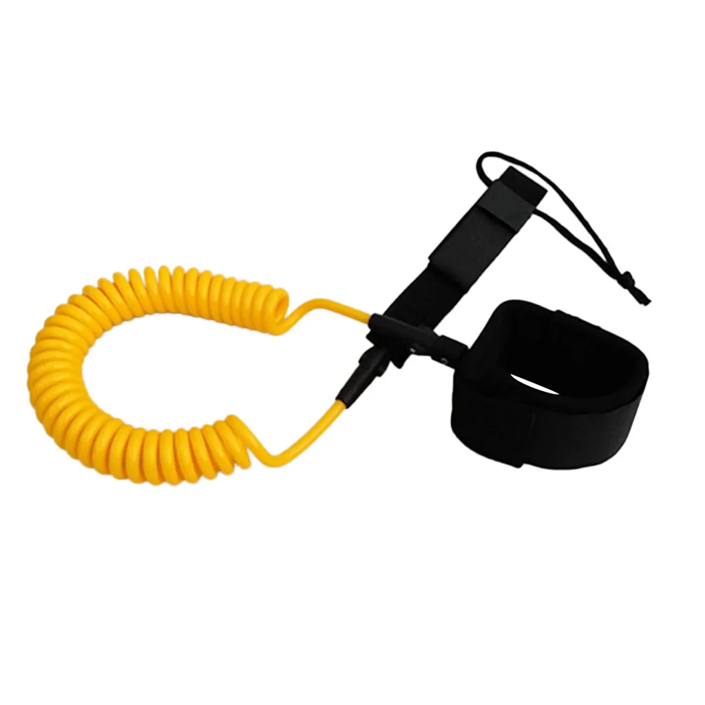10ft 7mm Coiled Surfboard SUP Leash Stand up Paddle Board Leg Rope Ankle Strap with Waterproof Wallet Dry Bag - Choose Colors