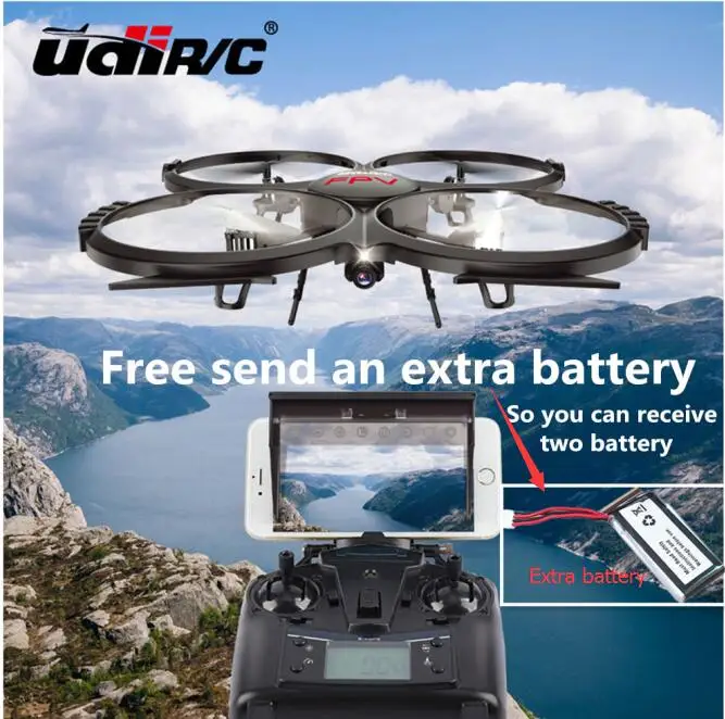 An extra battery Wifi FPV font b rc b font drone UDI U818a U919A upgrade version