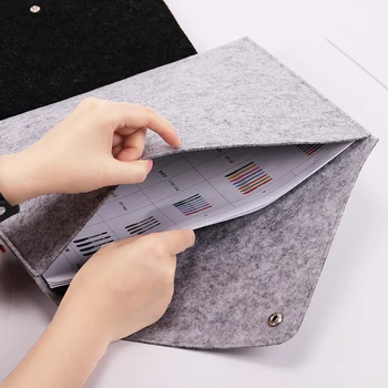 1PC A4 Chemical Felt File Folder Durable Briefcase Document Bag Filing Products Stationery School Office Supplies 1