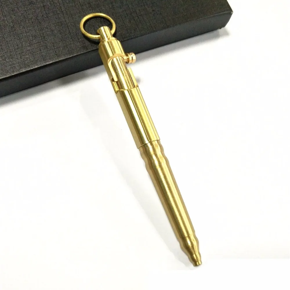 EDC gear Pull Bolt Soild Brass Tactical Pen Outdoor Survival Pen Business pen 