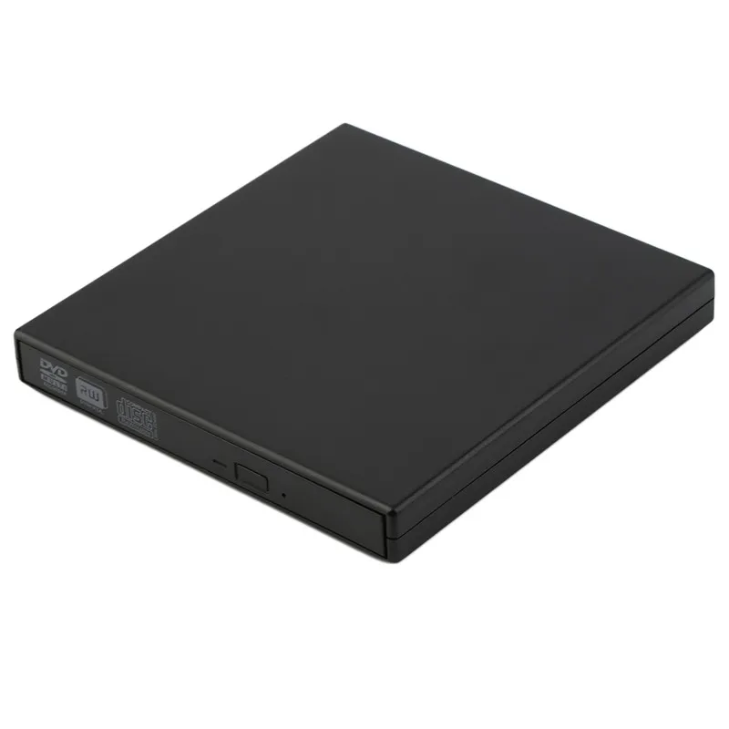 Черный супер тонкий ноутбук ПК DVD-ROM горелка USB 2,0 внешний CD+-RW dvd-привод с функцией записи ПК настольный ноутбук Внешний DVD CD реписатель