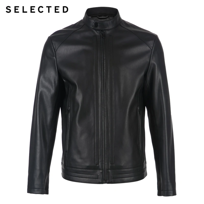 SELECTED winter business leisure button collar PU jacket men's jacket S | 4181P3502 SELECTED winter business leisure button collar PU jacket men's jacket S | 4181P3502