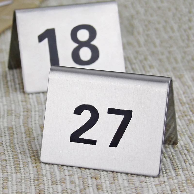 1-25 стол из нержавеющей стали номер карты ресторан кафе бар стол для сидения номера Свадьба День рождения Рождество вечеринок