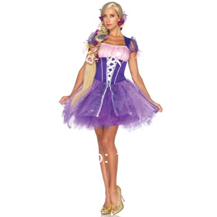 Halloween sexy Costumes WomenS XXL Adult princess Rapunzel Costume