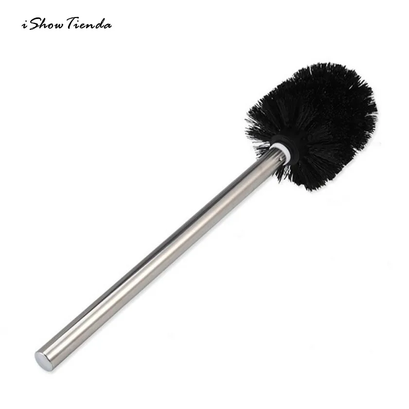 

Stainless Steel Bathroom Toilet Brush WC Kitchen Cleaning Brush Toilet Cleaning Brush Replaceable 8cm Brush Black Head Holders
