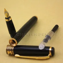 Baoer 68 хорошего качества черные полированные и золотые ручки со стрелкой M Nib чернильная брендовая авторучка для подарка