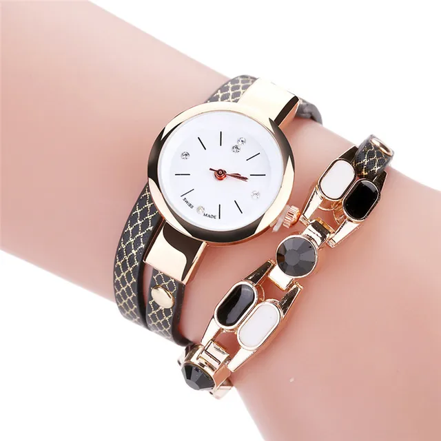 2018 Top Brand Luxury Watches Women Quartz Diamond Circle Leather Bracelet Watch 2018 Top Brand Luxury Watches Women Quartz Diamond Circle Leather Bracelet Watch