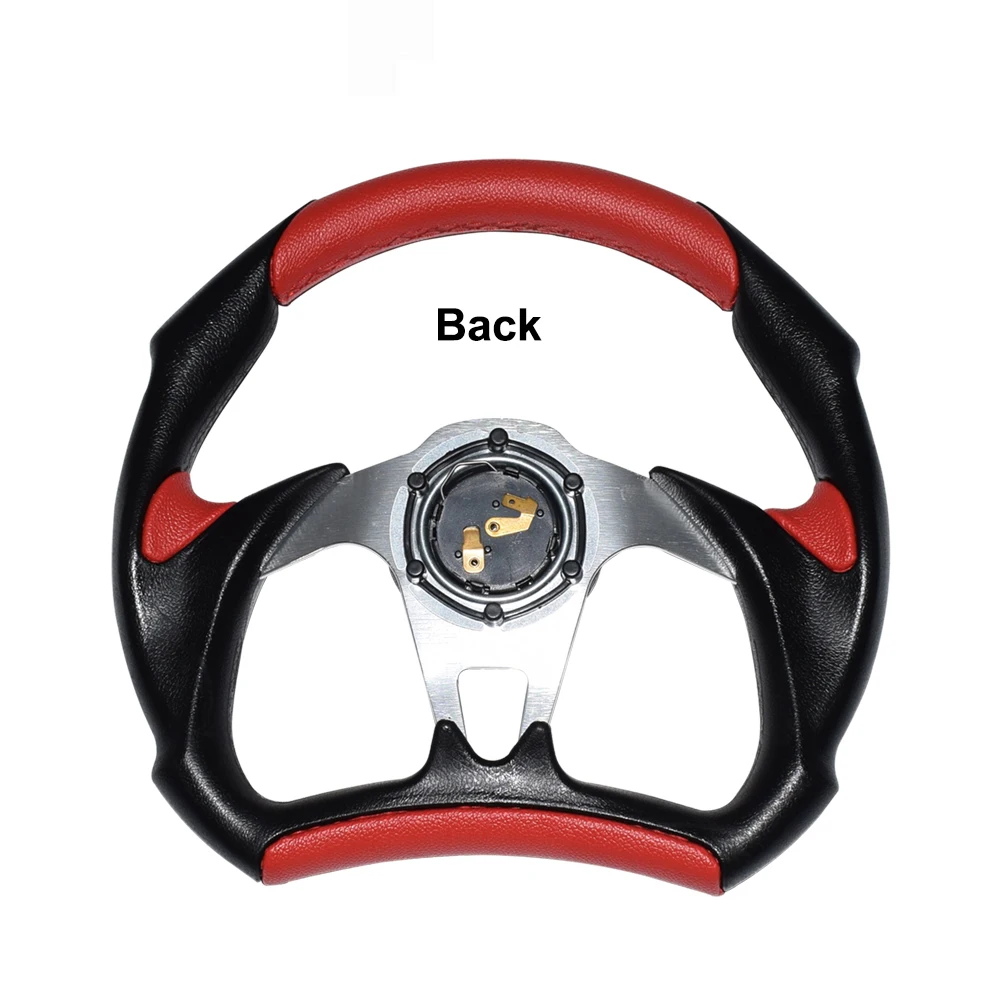 320mm 13inch PU leather Automobile Sport Racing Car Steering Wheel Steering-Wheel Auto Styling Black Red Silver Blue