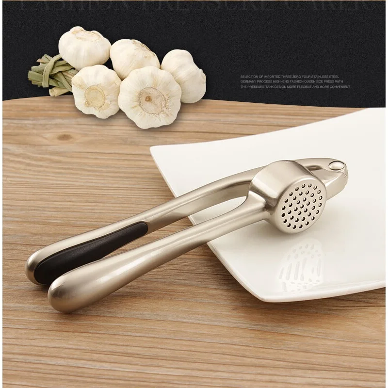 High good quality Manual pressure garlic stainless steel garlic presses
