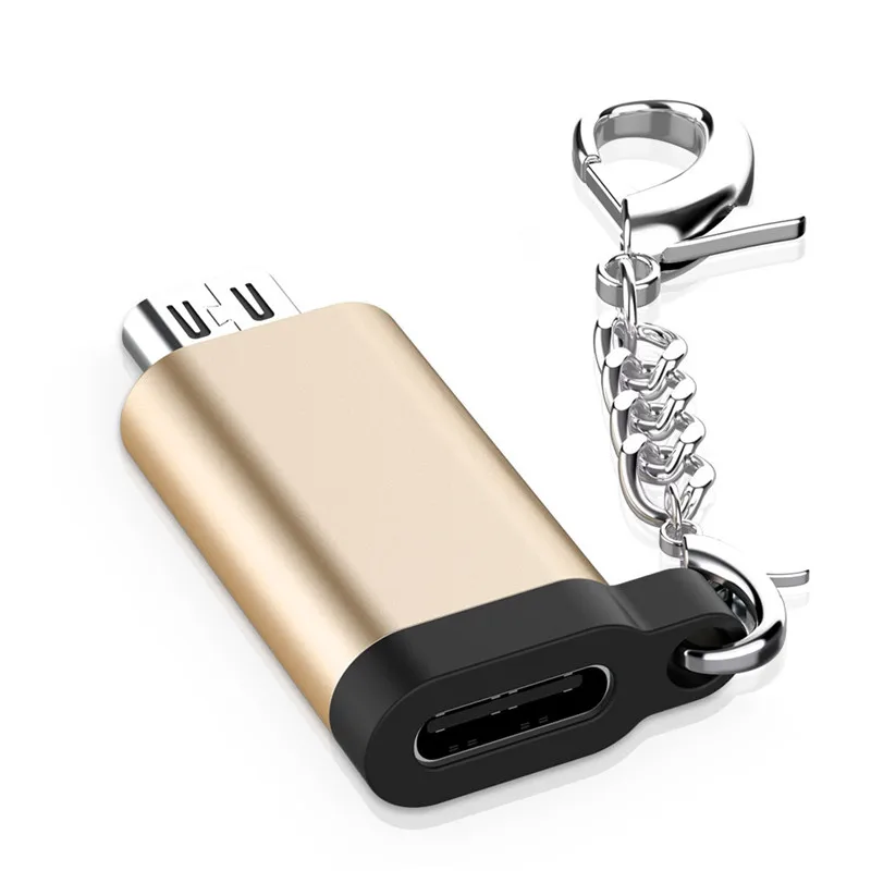 Micro USB Кабель-адаптер Micro USB мужчина к Type-C Женский конвертер USB OTG адаптер для передачи данных для Samsung Xiaomi Huawei - Цвет: Gold