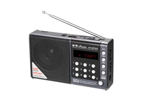 JINSERTA Mini FM/MW/SW Полнодиапазонный радио Hi-Fi MP3 музыкальный плеер Поддержка U диск TF карта стерео наушники вход с usb зарядкой - Цвет: grey