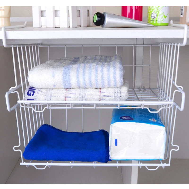 

MAGIC UNION Kitchen Storage Hanging Basket For Spice Caster Bathroom Organizer Rack Bedroom Towel Books Storage Shelf Save Space