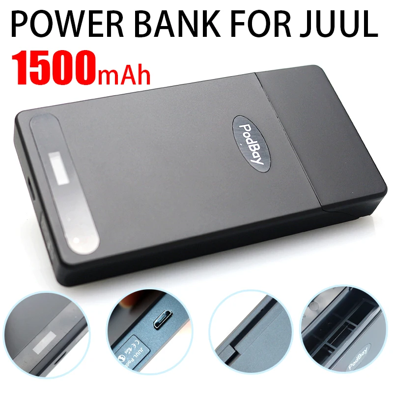 

Juul PodBay 1500mAh Capacity Charging Base Power Bank Store Carry Case Fit for Juul e-Cigarette Kit