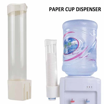 

60 80 Cups Holder Paper Plastic Cup Dispenser Anti Dust Cup Holder Organizer For Home Office Living Room Black White 1pc