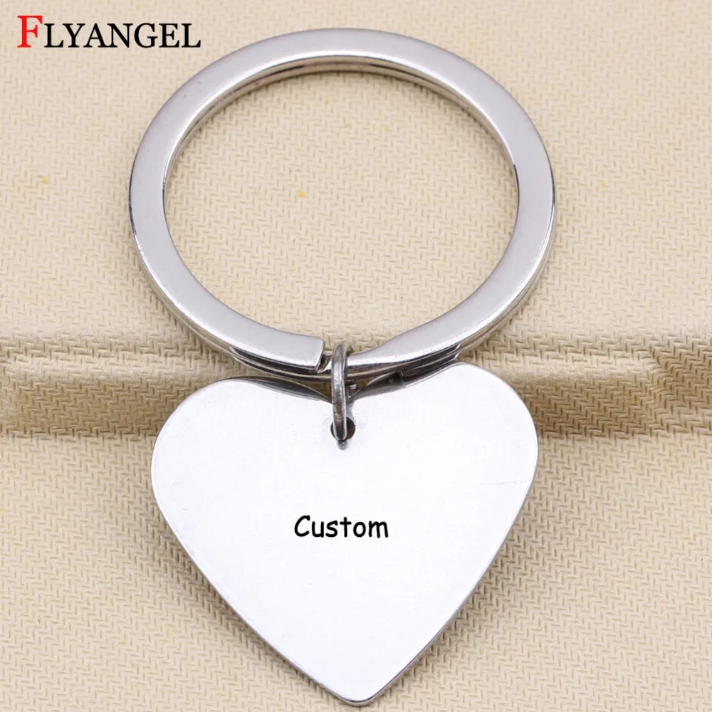 28*28mm Heart Shape Customized Keychain For Couples Lovers Gift