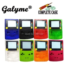 Charizard мультфильм Пластик Экран объектив В виде ракушки чехол подходит для Gameboy Цвет ремонт Корпус мальчик Цвет игровой консоли w/ пуговицы Шурупы