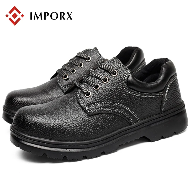 

NEW Men Work & Safety Shoes Steel Toe Steel Insole Mens Boots Casual Leather PU Lace up Black Labor Insurance Work Shoes Boots