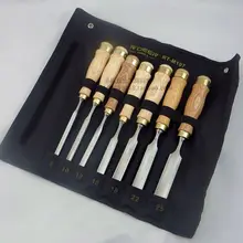 SunRed сделано в Гонконге Высокое Качество CRV сталь 7 шт. полукруглый резьба по дереву набор стамесок Профессиональный NO.RT-M107