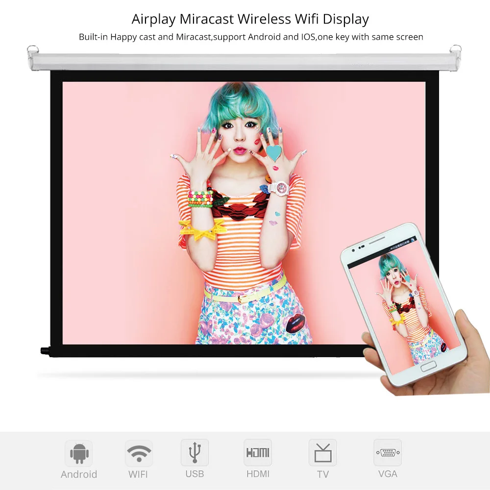 ThundeaL светодиодный 96 + проектор Android 6 0 WiFi дополнительный Поддержка Full HD 1080P 3D