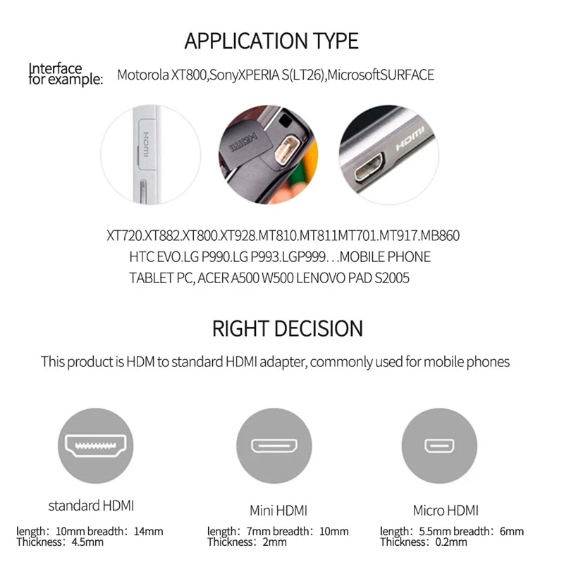 Micro HDMI Мужской к HDMI Женский адаптер 1080 P конвертер разъем HD ТВ камера Micro HDMI Тип для htc