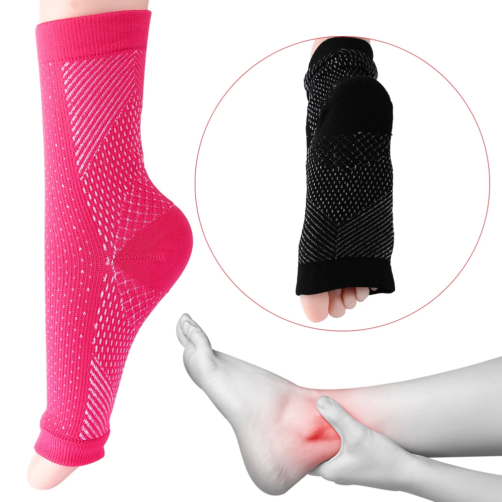 1pair Women Men's Comfort Relieve Swell Ankle Sock Socks Elastic