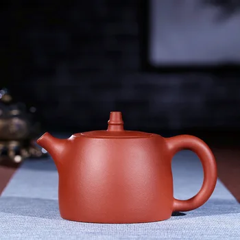 

Yixing purple clay pot genuine hand-made raw ore clear cement Hanfeng pot Kungfu teapot manufacturers direct wholesale