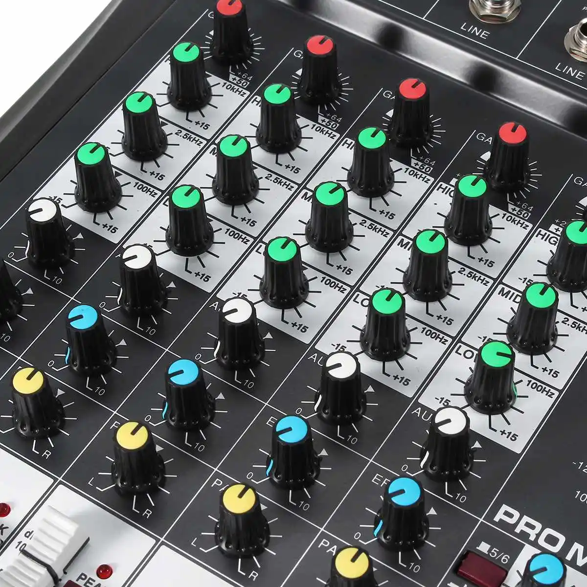 LEORY Profissional 6 канальный микшерный пульт DJ Металл Mezclador с USB СВЕТОДИОДНЫЙ LED экран