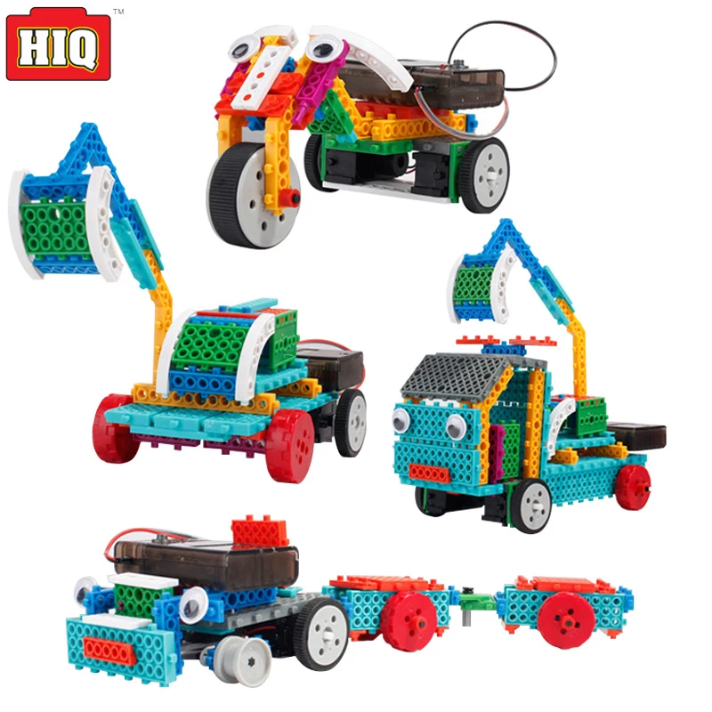 Engineering Vehicle Building Blocks Electric Remote Control Robot Toys