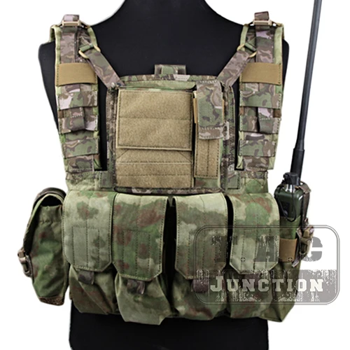 

Emerson Tactical MOLLE Rhodesian Reconnaissance Vest RRV Chest Rig Arid Foliage Panel Plate Carrier with Pouches