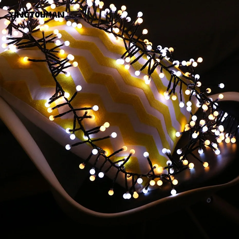 

YINGTOUMAN 2018 New Year 31V LED Firecrackers Light Opening Holiday Red Fireworks Light LED String Lamp 3m 400led