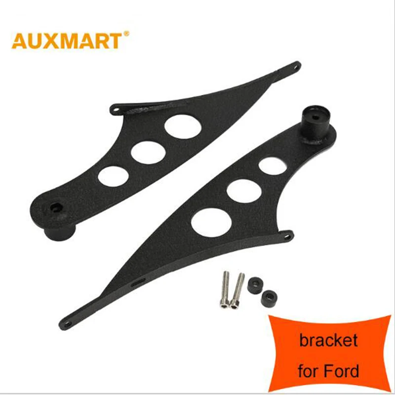 

Auxmart A pair Matt Black 50inch straight LED Offroad Light Bar Roof Top Mounting Bracket for Ford Raptor F150 2009-2014 SUV ATV
