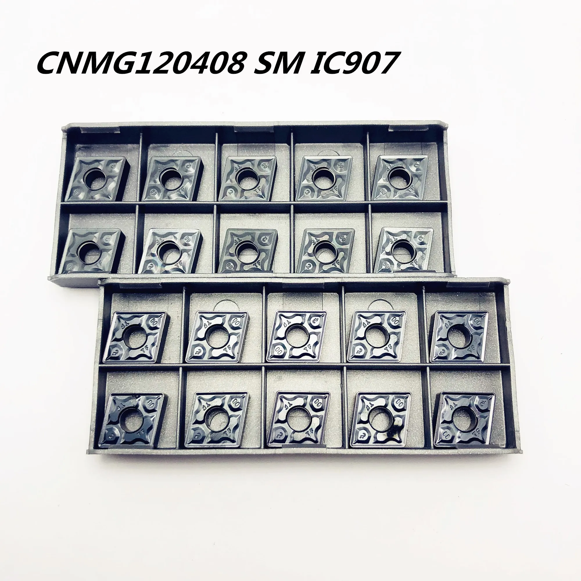 20 шт токарный инструмент CNMG120408 TF IC907 твердосплавный инструмент Металл для проворачивания CNMG120408 ЧПУ части фреза обработки стальных деталей